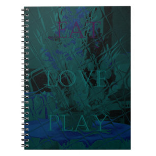 Caderno Espiral Azul francês Coma Plantar Cores de Flor para Todos