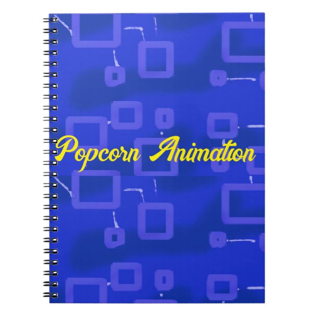 Caderno Espiral Azul Geométrico (Frente)