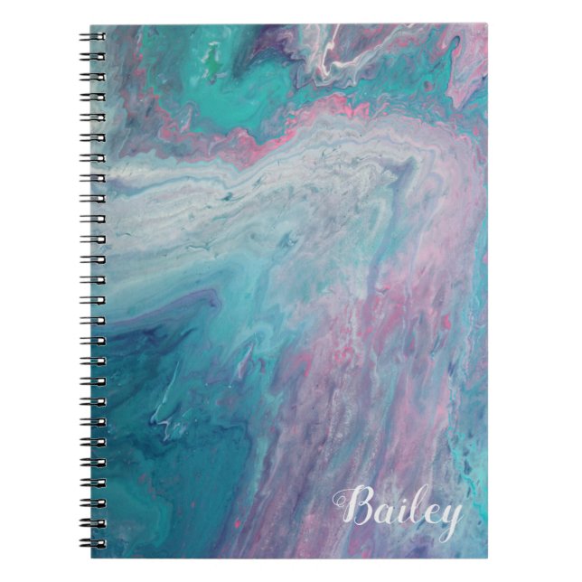 Caderno Espiral Azul Marble Notebook (Frente)