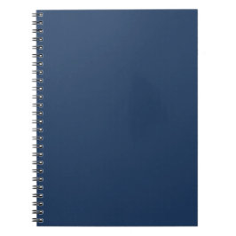 Caderno Espiral Azul Marinho Clássico Cor Sólida Minimalista