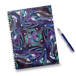 Caderno Espiral Azul, Roxo, Sujeiras Verdes
