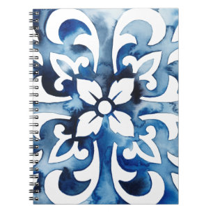 Caderno Espiral Azulejo Cobalt II