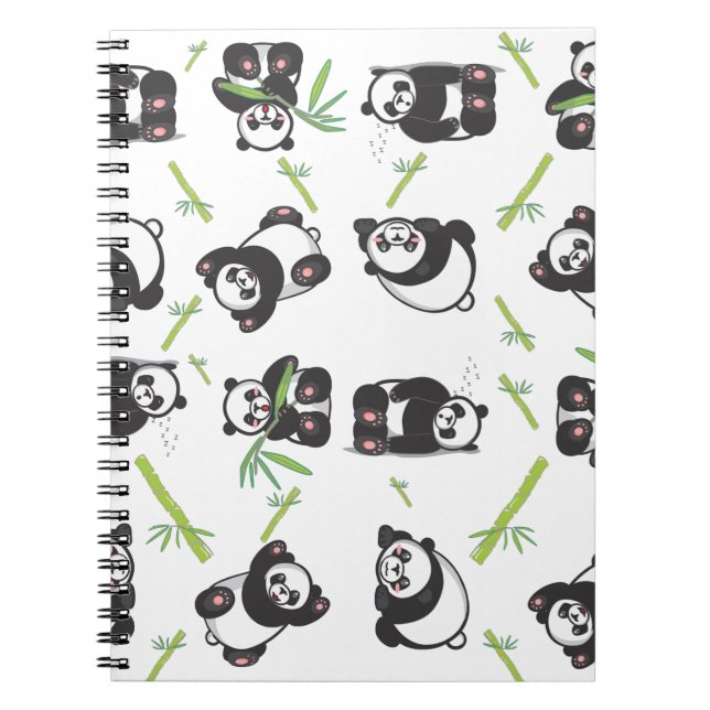 Caderno Espiral azulejo panda azul (Frente)
