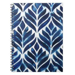 Caderno Espiral Azulejos Cobalt Watercolor IV
