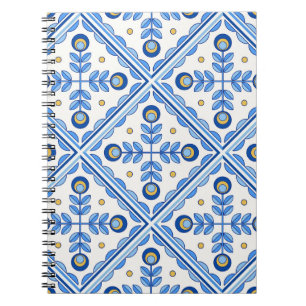 Caderno Espiral Azulejos de cerâmica azulejo de Lisboa, Portugal t