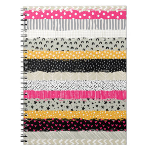 Caderno Espiral Azulejos de patch: Design sem costura versátil.