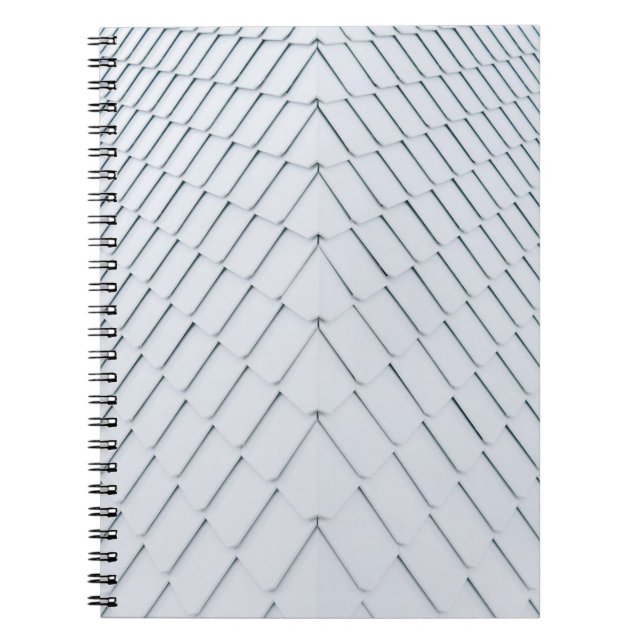Caderno Espiral Azulejos de telhados brancos (Frente)