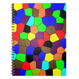 Caderno Espiral Azulejos de vidro colorido