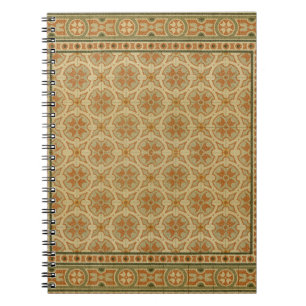 Caderno Espiral Azulejos do mosaico italiano decorativo pelo Visio