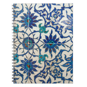 Caderno Espiral Azulejos Iznik Azul