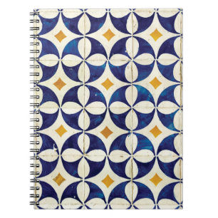 Caderno Espiral Azulejos Portugueses - Azulejo Pattern Design