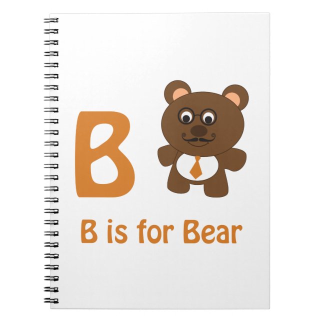 Caderno Espiral B é de Urso (Frente)
