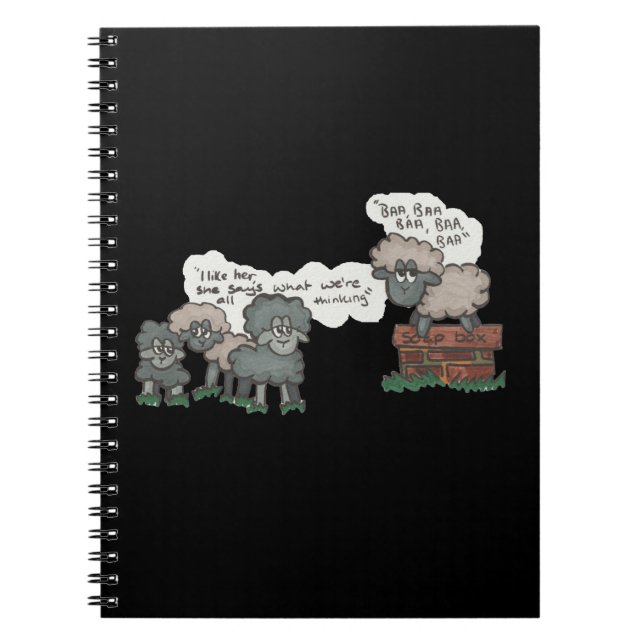 Caderno Espiral Baa, Baa, Baa (Frente)