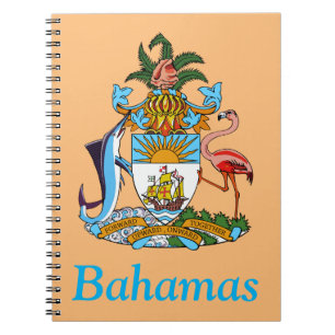 Caderno Espiral Baamas com Casaco de Armas (Paraíso Caribe)
