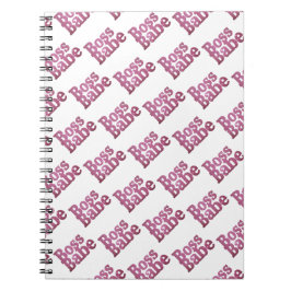 Caderno Espiral Babe do chefe rosa brilhante