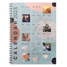 Baby Blue 2023 Calendar journal , 6 fotos personal