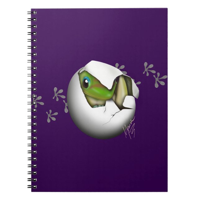 Caderno Espiral Baby Gecko in Egg  (Frente)