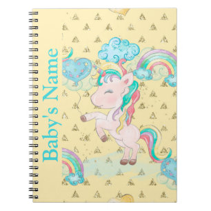 Caderno Espiral Baby Newborn Album Unicorn