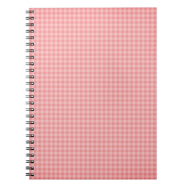 Caderno Espiral Baby Pink Gingham (Frente)