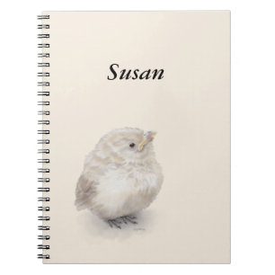 Caderno Espiral Baby Sparrow Digital Watercolor