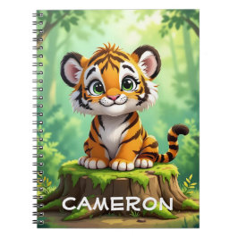 Caderno Espiral Baby Tiger | Arte de Enfermeiro de Crianças Bonita