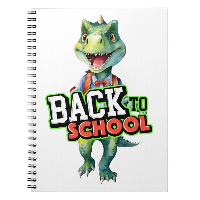 Caderno Espiral Back to School T-Rex (Frente)