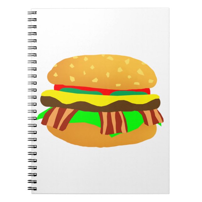 Caderno Espiral Bacon Cheeseburger (Frente)