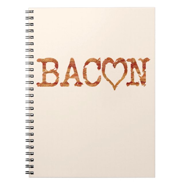 Caderno Espiral Bacon LOVE (Frente)