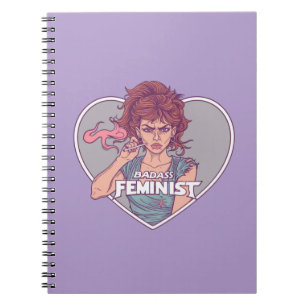 Caderno Espiral BADASS FEMINISTA, desenho animado