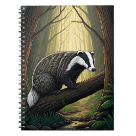 Caderno Espiral Badger in Enchanted Forest