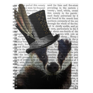 Caderno Espiral Badger Steampunk no Top Hat