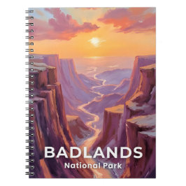 Caderno Espiral Badlands National Park South Dakota Painting