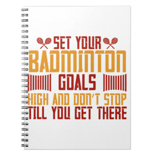 Caderno Espiral Badminton - Defina seus objetivos de Badminton bem