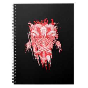 Caderno Espiral Bafoma Satânico Da Igreja Da Satã Todos Os Capuz