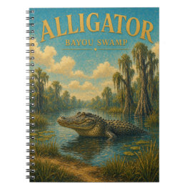 Caderno Espiral Baía de Alligator Bayou em Aquarela GeoSaga