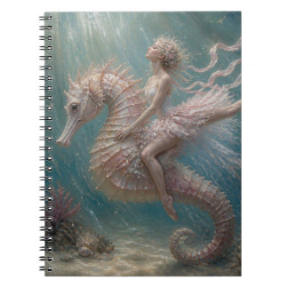 Caderno Espiral Bailarina Fofa em seu Cavalo-Marinho Rosa