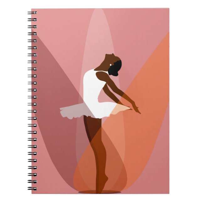 Caderno Espiral Bailarina negra de ballet afro-americano (Frente)
