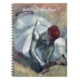 Caderno Espiral Bailarinas Amarrando os Seus Sapatos por Edgar Deg