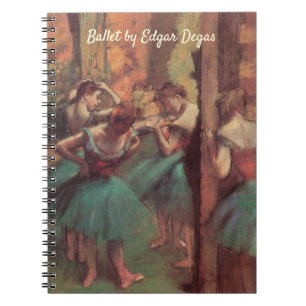 Caderno Espiral Bailarinas, Rosa e Verde de Edgar Degas