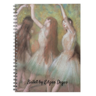 Caderno Espiral Bailarinas Verdes de Edgar Degas, Arte de Balé Ant