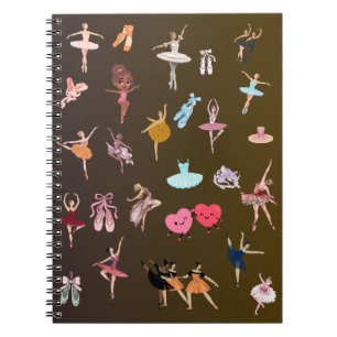 Caderno Espiral Bailarinos de Ballet Elegantes