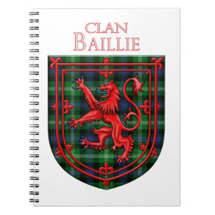 Caderno Espiral Baillie de Polkemett Green Tartan Xadrez escocesa