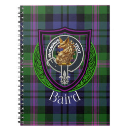Caderno Espiral Baird Scottish Clan Tartan & Crest