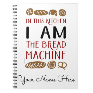 Caderno Espiral Baking De Máquina De Pão
