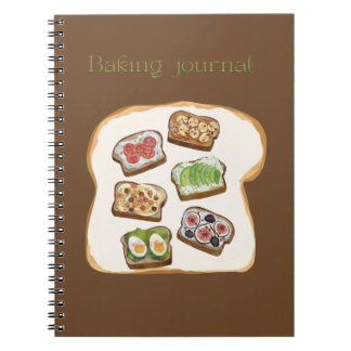 Caderno Espiral Baking Journal for Recipes and Baking Notes