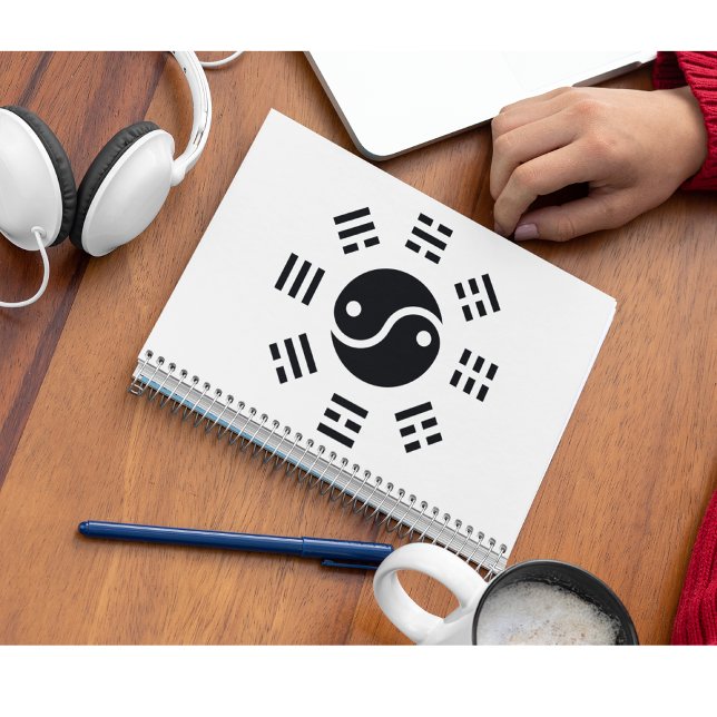 Caderno Espiral Balança: Ba Gua, oito trigramas yin yang TCM (Criador carregado)