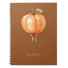Caderno Espiral Balão de Abóbora Laranja