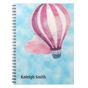 Caderno Espiral Balão de ar quente branco branco-branco-branco-cl