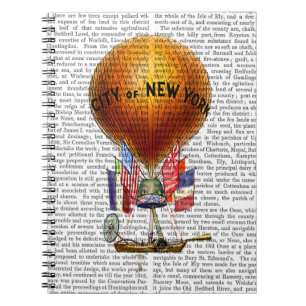 Caderno Espiral Balão de Ar Quente de Nova York