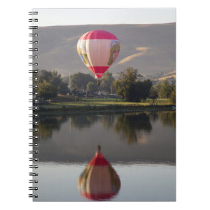 Caderno Espiral Balão de ar quente sobre o rio Yakima
